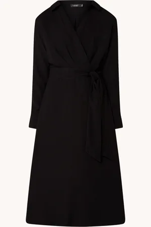 Ralph Lauren Midi wikkeljurk met strikceintuur