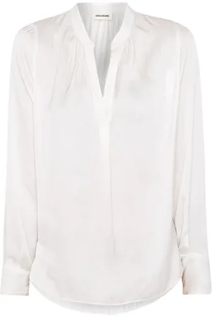 Zadig & Voltaire Tink blouse van satijn met V-hals