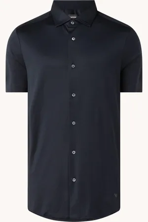 Emporio Armani Slim fit overhemd in lyocellblend