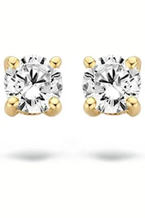 Blush Oorknopjes van 14 karaat geelgoud met zirkonia 7212YZI