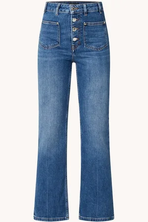 Maje High waist bootcut jeans met medium wassing