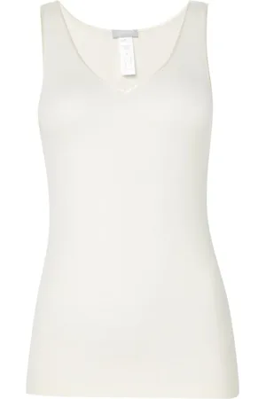 Hanro Woolen Silk tanktop in wolblend met zijde