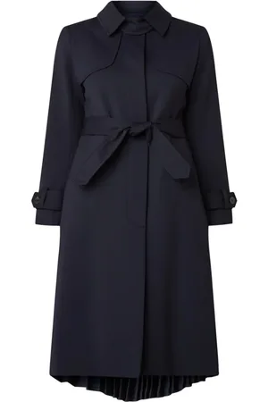Sandro Trenchcoat met plissé en strikceintuur