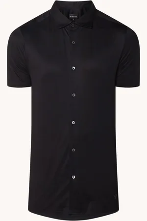 Emporio Armani Slim fit overhemd in lyocellblend