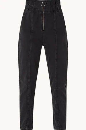 Bash Mony high waist tapered fit pantalon met ritsdetail