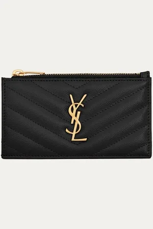 Saint Laurent Cassandre Zip Fragments pasjeshouder van kalfsleer