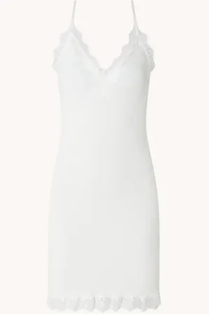 Rosemunde Billie slipdress met V-hals en kant