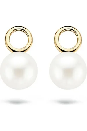 Blush Oorbedels van 14 karaat met parel 9023YPW - exclusief oorringen