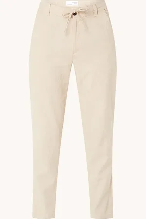 SELECTED Slimtape Brody slim fit pantalon in linnenblend