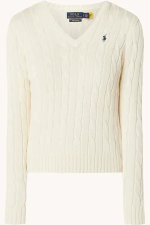 Ralph Lauren Kabelgebreide trui met V-hals