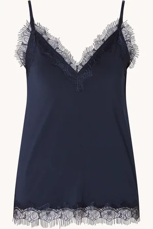 Rosemunde Billie spaghetti top met details van kant