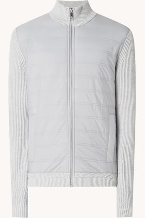 Reiss Trainer ribgebreid vest met gewatteerd voorpand
