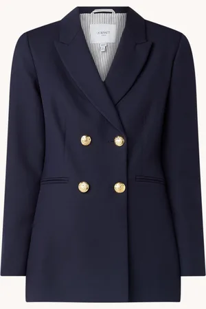 L.K. Bennett L-K-Bennett Mariner double-breasted blazer met paspelzakken