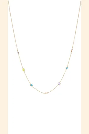 Missoma Hot Rox Multi Gemstone ketting verguld