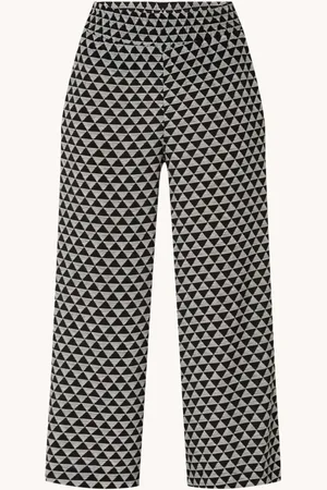 Whistles High waist wide fit culotte met grafische print