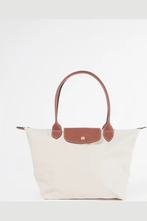 Longchamp Le Pliage Original M opvouwbare schoudertas met leren details