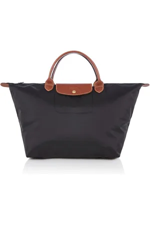 Longchamp Le Pliage Original handtas M met leren details