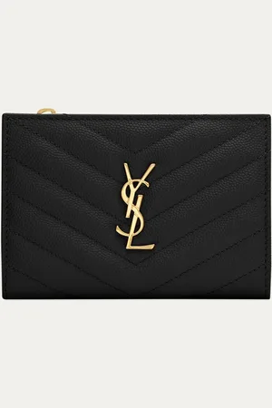 Saint Laurent Cassandre portemonnee van quilted kalfsleer