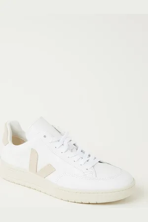 Veja V-12 sneaker van leer met suède details