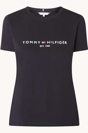 Tommy Hilfiger T-shirt met logoborduring en ronde hals