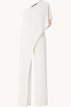 Ralph Lauren One-shoulder loose fit jumpsuit met volant