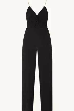 Bash Fifi wide fit jumpsuit met rugdecolleté en kettingdetail