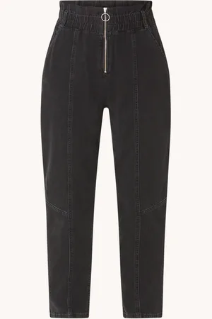 Bash Mony high waist cropped mom jeans met steekzakken