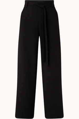 French Connection Whisper high waist wide leg palazzo broek met trekkoord
