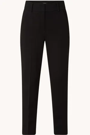Claudia Sträter Punto high waist slim fit pantalon met steekzakken
