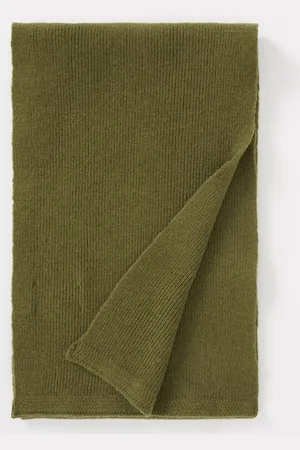 Lyle & Scott Ribgebreide sjaal in wolblend 195 x 30 cm