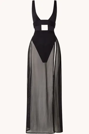 BlueBella Topaz slipdress met mesh en split