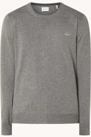 GANT Fijngebreide pullover met logoborduring