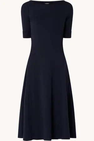 Ralph Lauren Stretchkatoenen midi-jurk