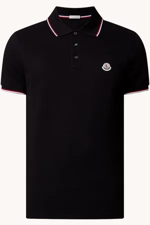 Moncler Regular fit polo van piqué katoen met logoborduring