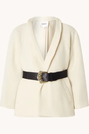 Bash Hini cape van wol met gespdetail