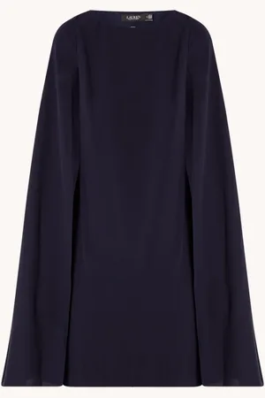 Ralph Lauren Georgette cocktailjurk met cape