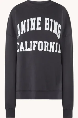 ANINE BING Miles oversized sweater met logoprint