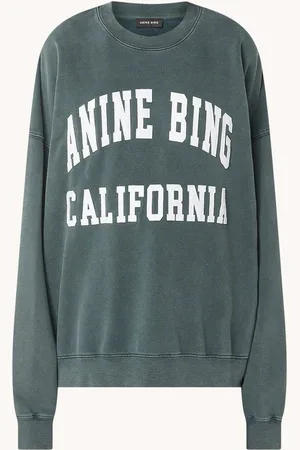 ANINE BING Miles oversized sweater met logoprint