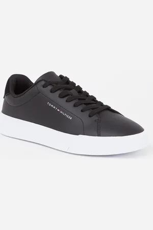Tommy Hilfiger Court sneaker van leer met suède details en logo