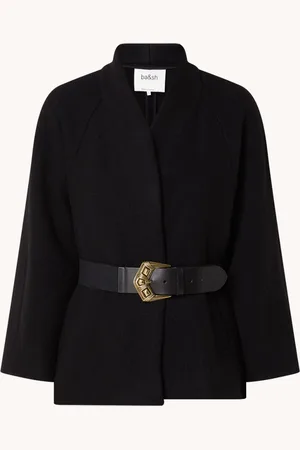 Bash Hini cape van wol met gespdetail