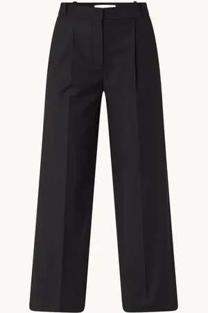Bash Jona high waist loose fit pantalon met plooidetail