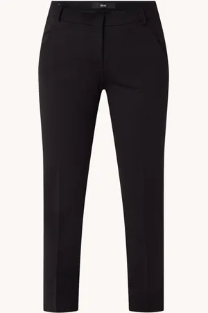 Brax Maron mid waist regular fit cropped chino met steekzakken