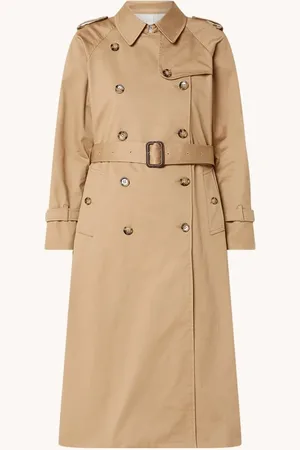 Gerard Darel Serge double-breasted trenchcoat met ceintuur