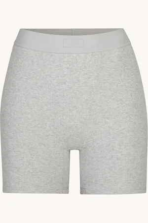 SKIMS Cotton Rib high waist korte loungebroek met ribstructuur