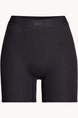 SKIMS Cotton Rib high waist korte loungebroek met ribstructuur