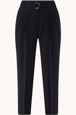 HUGO BOSS Tapiah high waist tapered fit cropped pantalon met ceintuur