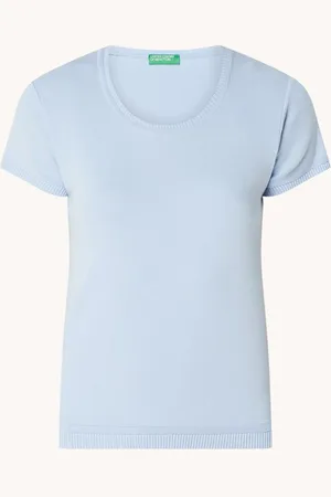 Benetton Fijngebreid T-shirt met ronde hals