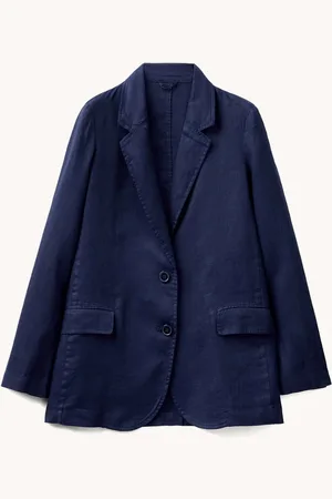 Benetton Blazer van linnen met klepzakken