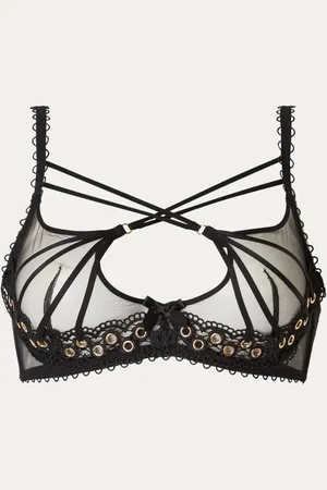 Agent Provocateur Doretta beugel bh van mesh met cut-out detail en kant