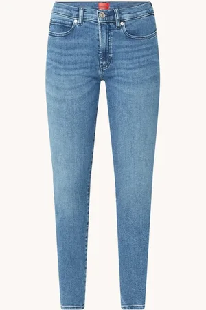 HUGO BOSS High waist skinny cropped jeans met medium wassing